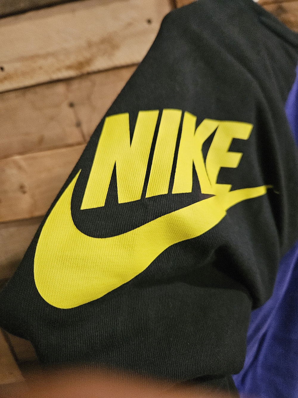 Nike Sportswear Futura Raglan Shirt Mens Large 3/4 Sleeve Tee Heavyweight Purple - Picture 5 of 8